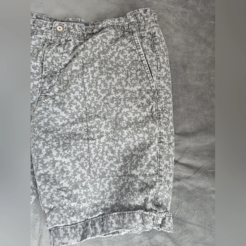Slate & Stone Shorts Mens 34 Light & Dark Grays Chino Denim Botanical Men's